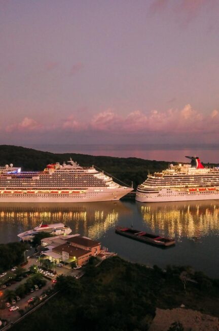 two cruise ships